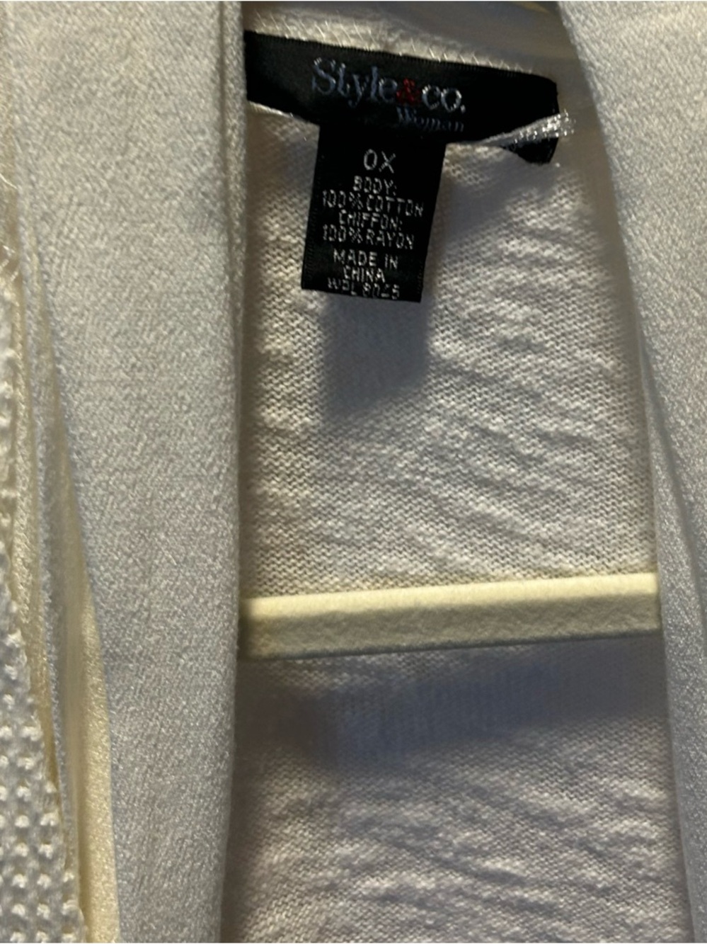 Style & Co. Cream Open-Front Lightweight Cardigan - Picture 4 of 4